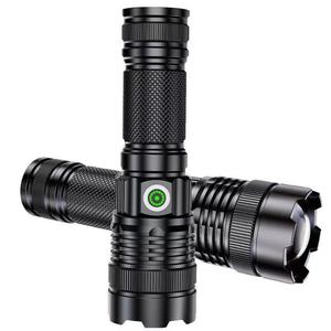 Aluminum Alloy <b>Flashlight</b> Led Rechargeable Zoomable Dimmable Outdoor <b>Torch</b> With Usb Cable - Product Image 5