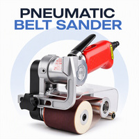 Ponceuse à bande pneumatique industrielle professionnelle 7000 tr/min 60 mm pour finition de surfaces métalliques soudées, tambour extensible R-6026
