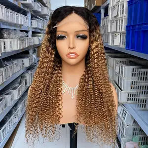 Lace Front Wig Human Hair 13x4 Curly Wigs for Women Pre Plucked with Natural Baby Hair 180% Density Brazilian Virgin Deep Wave