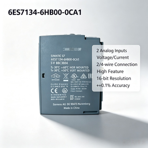 6ES7134-6HB00-0CA1,6ES7 134-6HB00-0CA1,สำหรับ PLC ET200SP โมดูลอินพุตแบบอะนาล็อก,2 X U/I 4 สาย 16 บิต CC05 - Product Image 3