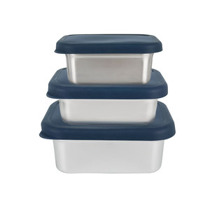 IKITCHEN Hot sale 304 bento box leakproof lunchbox high quality stainless steel lunch box with silicone lid