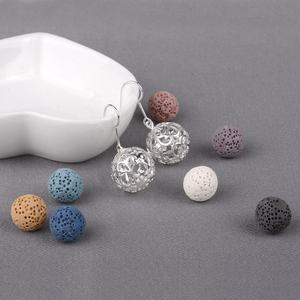 Boucles d'oreilles en forme de pierre de lave, bijou diffuseur d'huiles essentielles, aromathérapie, en forme de goutte - Product Image 6