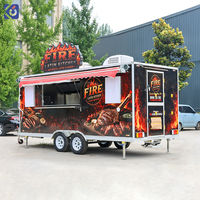 Remorque de cuisine mobile commerciale entièrement équipée pour tacos, burgers, restauration rapide de rue, camion de restauration, chariot de vente ambulante