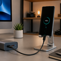 Câble USB noir 5G Super Rapide, conducteur en cuivre, 65 conducteurs, synchronisation de données haute vitesse, charge automatique pour smartphones et tablettes