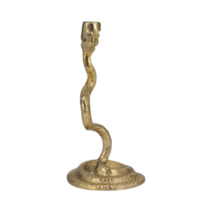 Portacandele a Forma di Serpente in Metallo, Candelabro Decorativo Contemporaneo per Centrotavola, Arredamento Unico per la Casa - Product Image 4