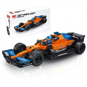 Voiture de <span class=keywords><strong>course</strong></span> de Formule 1 pour enfants, jouet de construction, boîte cadeau, modèle de voiture de <span class=keywords><strong>course</strong></span> créatif dans <span class=keywords><strong>une</strong></span> élégante boîte cadeau - Product Image 4