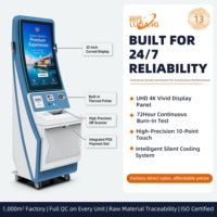 Kiosque de libre-service professionnel pour hôpital, terminal médical tout-en-un avec imprimante thermique, lecteur de cartes, scanner QR, Windows I5
