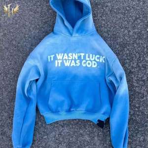 Customizable Double-Layer No <b>String</b> Hoodie Streetwear Heavyweight Silk Screen Printed Distressed Vintage Acid 100% Cotton Hooded - Product Image 4