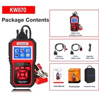 NCFKOS KW870 Testeur de batterie de voiture Nouveau modèle OBD2 Outil de scanner automobile Analyseur de diagnostic multifonction Détecteur électrique 1 an
