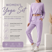 Ensemble de vêtements de travail personnalisés pour femmes, sweat-shirt à manches raglan avec cordon de serrage, pantalon de jogging, uniforme de travail en coton antibactérien