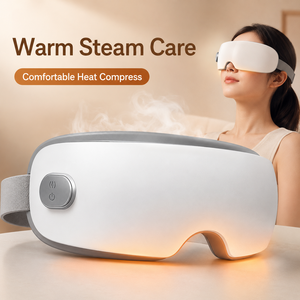 Masseur oculaire <span class=keywords><strong>intelligent</strong></span> électrique avec compresse chaude, massage par pression d'air et vibration, étiquette personnalisée, fourniture d'usine - Product Image 1