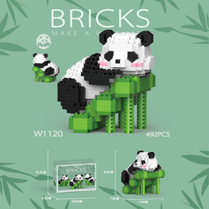 Modello di <span class=keywords><strong>Panda</strong></span> fai da te Puzzle per bambini Set di blocchi di plastica fai da te - Product Image 4