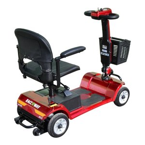 RACCEWAY SPLIT Carro de Cuatro Ruedas Rojo, Accesorio para Scooter para Discapacitados, Capacidad de Carga de 120 kg, Batería Extraíble, 250 W, 6 km/h, Eld - Product Image 1