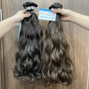 GRANDE VENTE: prix d'usine en gros très doux de qualité supérieure 100% cheveux vierges double pointe plate étirée extensions de cheveux humains à la kératine - Product Image 4