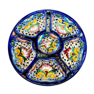 Gốm Mexico Talavera Chip & Dip Taco Phục Vụ Đĩa Tấm Logo In Nhúng Bát - Product Image 5