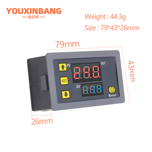 T3230 110V 220V 12/24V Kỹ Thuật Số Thời Gian Chậm Trễ Tiếp Sức Màu Đỏ Màu Xanh Kép LED Hiển Thị Chu Kỳ Hẹn Giờ Điều Khiển Công Tắc Có Thể Điều Chỉnh Tiếp Sức 12V - Product Image 2