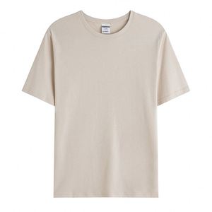 Custom 190gsm <b>Tshirt</b> Heavyweight Regular Fit <b>Tshirt</b> 100% Cotton Embroidered Round Neck Men's T-shirt - Product Image 2