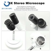 Microscope de bureau de technicien dentaire électrique avec lumière LED Microscope chirurgical dentaire à loupe 8x10x