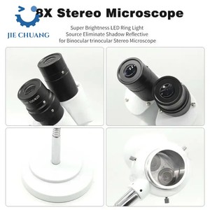LED 조명이있는 전기 치과 기술자 데스크탑 현미경 8x10x 돋보기 치과 외과 현미경 - Product Image 6