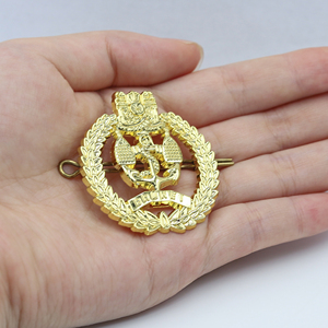 Custom Metal Brooch Name Label Tag Special Design logo Custom logo Gold Plated Factory Durable Scratch-Resistant Metal Badge Pin - Product Image 4
