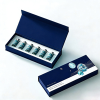 Flacons de peptides de 3 ml en matériaux recyclés avec logo personnalisé imprimé, laminage mat, gaufrage, fermeture magnétique en éponge, boîtes cadeaux