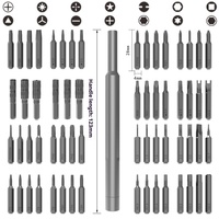 Kit d'outils multifonctionnel 89-en-1 en acier au chrome-vanadium avec embouts multiples pour démontage manuel de montres et horloges, tournevis portable
