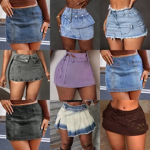 Shorts de mezclilla elásticos rasgados de talla grande para mujer, transpirables, estilo vintage, con estampado de moda para verano, para chicas y damas de talla grande. - Product Image 6