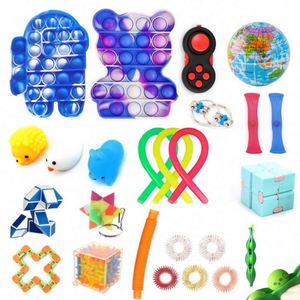 JYTZ0075 <span class=keywords><strong>2021</strong></span> Ensemble de jouets sensoriels éducatifs personnalisés, lot de 30/25 pièces, boîte de rangement, jouets fantaisie Push Pops, jouets en plastique pour enfants - Product Image 6
