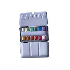 สีเมทัลลิกแบบก้อน 12/24/36 สี บรรจุในกล่องเหล็ก สีน้ำแบบกึ่งแผ่น - Product Image 2
