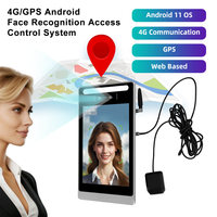 8 İnç Android 11 Yüz Tanıma Biyometrik Erişim Kontrol Sistemi, 4G GPS Dokunmatik Ekranlı