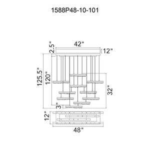 โคมไฟระย้าประดับแบบแขวนเป็นคลื่นโคมไฟระย้า LED แนวโมเดิร์นสำหรับการต้อนรับในพื้นที่สาธารณะ - Product Image 6