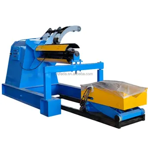 5 Ton 7 Ton 10 ton hydraulic steel strips coil decoiler with car uncoiler accessories