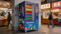 Máquina Expendedora de Espiral, Kiosco Comercial Grande para Exteriores con Pantalla Giratoria para Snacks y Bebidas
