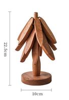 Sous-verres et sets de table classiques en bois massif, résistants à la chaleur, personnalisables, décoration d'intérieur