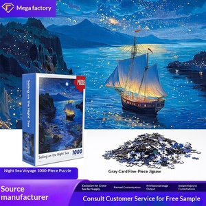 <span class=keywords><strong>Puzzle</strong></span> géant DIY <span class=keywords><strong>1000</strong></span> <span class=keywords><strong>pièces</strong></span> en carton gris, paysage de peinture célèbre du monde, jouet éducatif, forme rectangulaire, cadeau d'anniversaire - Product Image 3