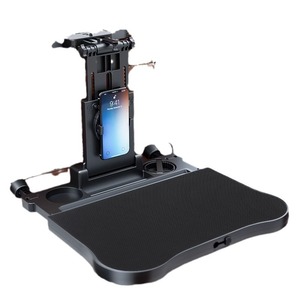 Car Back Seat Organizer Multi-functional Foldable <b>Table</b> With Phone Holder And Cup Holders For Travel And Work - Product Image 5