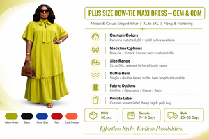Abito lungo <span class=keywords><strong>estivo</strong></span> casual da donna taglie forti, giallo, scollo a V, in tessuto pettinato, vestibilità ampia, con orlo arricciato e <span class=keywords><strong>maniche</strong></span> corte - Product Image 4