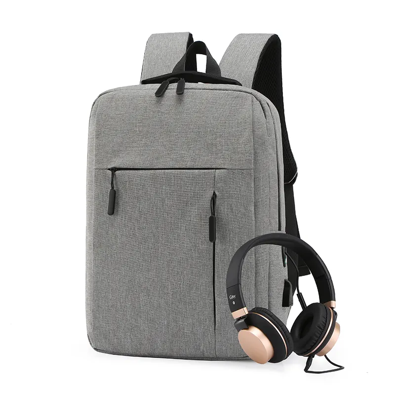 New Fashion Nylon porta di ricarica USB auricolare foro esterno 14 15 15.6 borse da viaggio zaino per Laptop per uomo