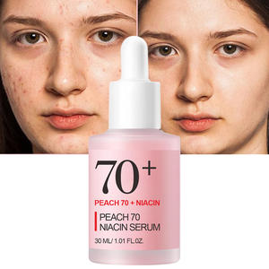 Suero Facial Hidratante y Aclarante Natural con Vitamina C, Minimiza los Poros Opacos, Suero de Niacinamida al 70% con Extracto de Durazno - Product Image 1