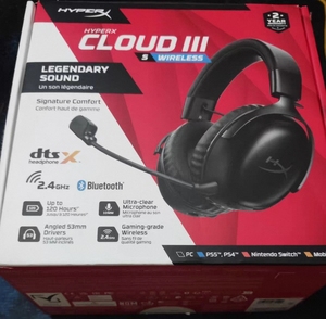 Auriculares Inalámbricos para Juegos HyperX Cloud III Over-Ear con ANC para PC, PS5, PS4, Batería de 120 Horas, Audio Espacial DTS de 2.4GHz, Controladores Angulados de 53mm - Product Image 5