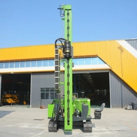 Vente en gros usine : Pileuse à chenilles pour panneaux photovoltaïques, Machine de forage en spirale pour trous pilotes pour l'énergie solaire en milieu montagneux, destinée à la construction de centrales photovoltaïques