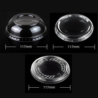 Gobelet en plastique PET transparent avec logo imprimé personnalisé, 8/12/14/16/24/32 oz, pour salades de fruits, smoothies, bols d'açaï, avec couvercles