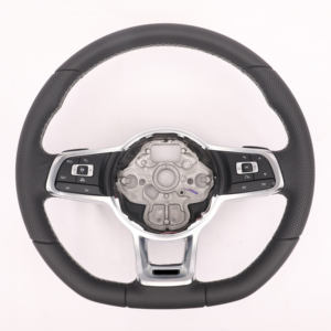 Ventes directes d'usine YLC, cuir perforé, fibre de carbone, surpiqûres noires pour volant de voiture <span class=keywords><strong>Volkswagen</strong></span> Golf 7 MK7 MK8 - Product Image 3