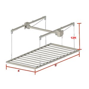 Étagère de <span class=keywords><strong>rangement</strong></span> de <span class=keywords><strong>garage</strong></span> de jardin en gros, 4 x 8, capacité de 800 lb, étagère de <span class=keywords><strong>plafond</strong></span>, élévation, étagère rétractable - Product Image 2