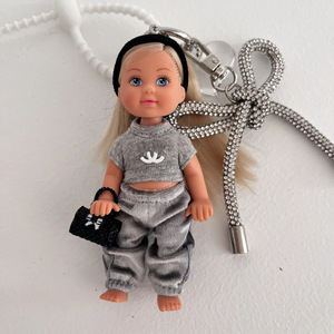 Plush Keychain Cute Mini <b>Doll</b> in Knit Sweater Keychain Cozy <b>Doll</b> Pendant Adorable Bag <b>Accessory</b> Warm Gift for Kids and Girls - Product Image 2
