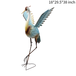Muestra gratis jardín escultor Metal paisaje estatua Mini Halloween <span class=keywords><strong>azul</strong></span> bronce grúa Sandhill señuelo Metal escultura grúa Garza - Product Image 2