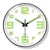 OEM LOGO Wanduhr für Wohnzimmerdekoration, Leuchtende Uhr, Modisch, Geräuschlos, Ohne Bohren Wanduhr