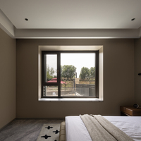 Ventana Abatible Moderna SAYYAS F120, de Madera Revestida de Aluminio, para Sala de Estar, Impermeable, Aislante de Calor y Sonido