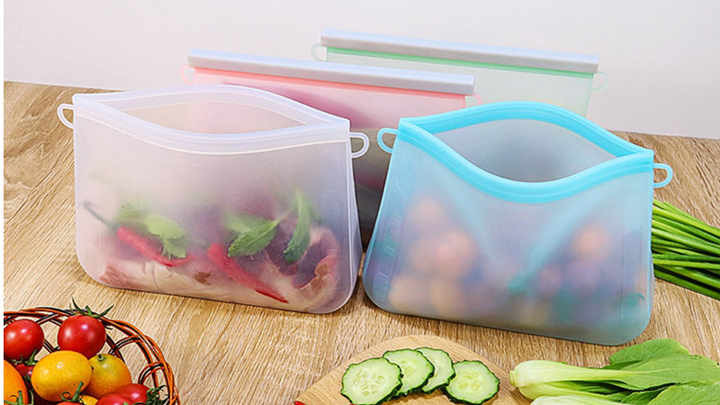 Reusable Food Grade Waterproof Stand up Silicone Eco Friendly Food