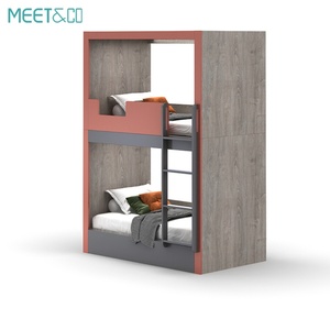 Lits superposés modernes en bois pour adultes, cabines de couchage pleine grandeur inspirées des capsules spatiales pour hôtels, appartements, hôpitaux, écoles - Product Image 1